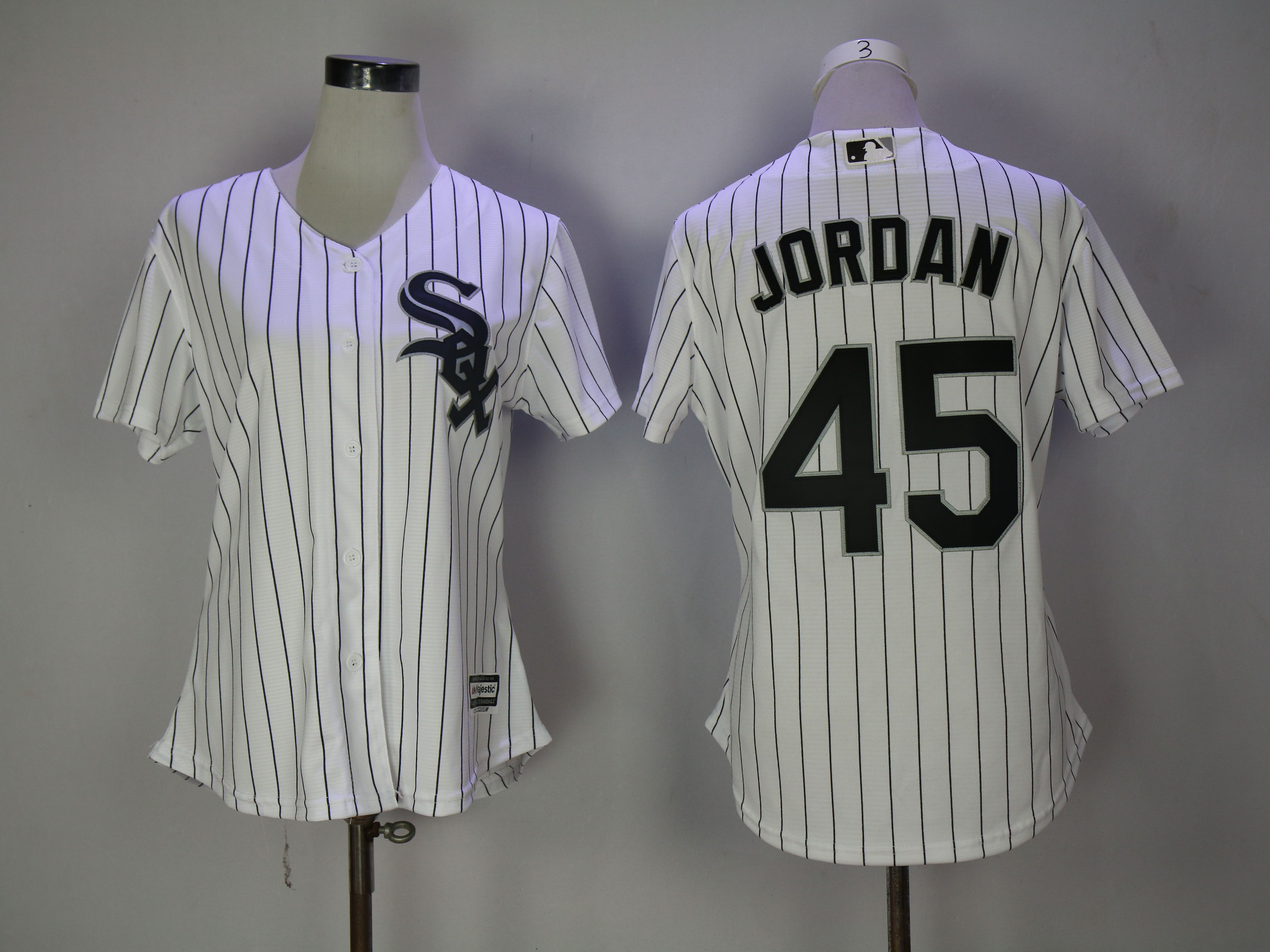 Women Chicago White Sox #45 Jordan White MLB Jerseys->women mlb jersey->Women Jersey